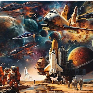 Schmidt Spiele Michele Farella Fascination Space Travel Journey Into Distant Galaxies Puzzle 1000 Pieces