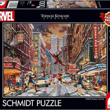 Thomas Kinkade Deadpool Marvel G3 Puzzle 2D 1000pcs