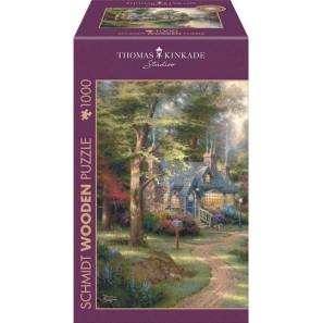 Schmidt Spiele Wooden Puzzle Thomas Kinkade Studios Village By Lake 1000 Pieces