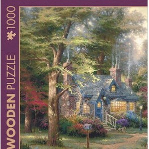 Schmidt Spiele Wooden Puzzle Thomas Kinkade Studios Village By Lake 1000 Pieces