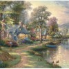 Schmidt Spiele Wooden Puzzle Thomas Kinkade Studios Village By Lake 1000 Pieces