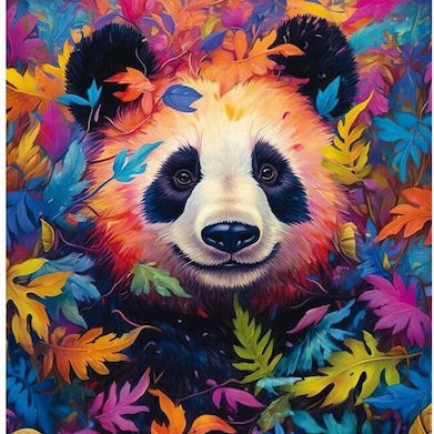 Schmidt Spiele Panda Bear In Rainbow Forest Puzzle 1000 Pieces