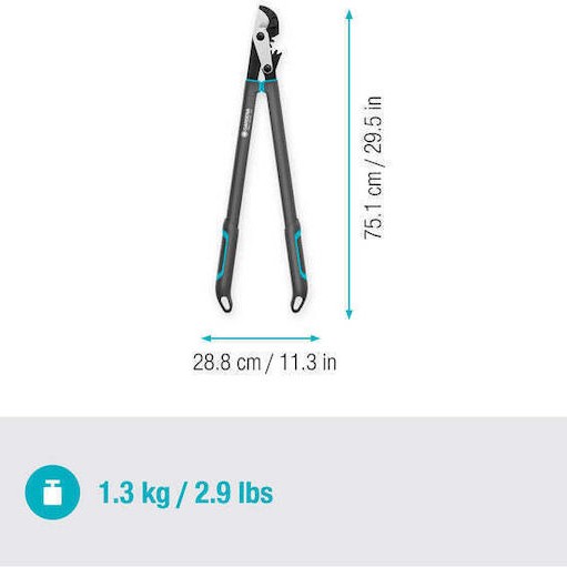 12052-20 Κλαδευτήρι Μακριών Χειρολαβών Gardena Energycut Pro L Ακμονοειδές