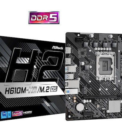 ASRock H610M-H2/M.2 D5 Motherboard Micro ATX με Intel 1700 Socket 90-MXBML0-A0UAYZ
