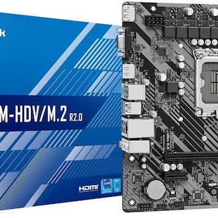ASRock H610M-HDV/M.2 R2.0 Motherboard Micro ATX με Intel 1700 Socket 90-MXBJH0-A0UAYZ