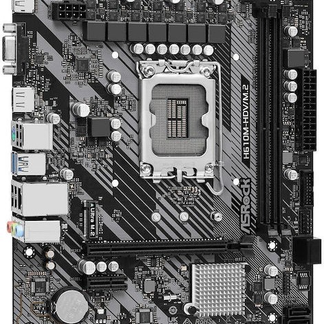 ASRock H610M-HDV/M.2 R2.0 Motherboard Micro ATX με Intel 1700 Socket 90-MXBJH0-A0UAYZ
