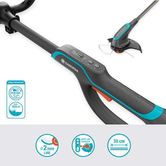 Gardena PowerTrim 30 Χορτοκοπτικό Μπαταρίας Ώμου / Χειρός 18V Solo 2.4kg