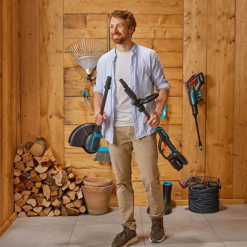 Gardena PowerTrim 30 Χορτοκοπτικό Μπαταρίας Ώμου / Χειρός 18V Solo 2.4kg