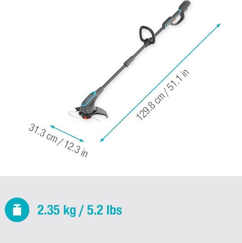 Gardena PowerTrim 30 Χορτοκοπτικό Μπαταρίας Ώμου / Χειρός 18V Solo 2.4kg