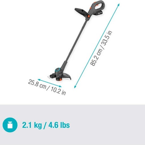 Gardena Easytrim Χορτοκοπτικό Ώμου / Χειρός Μπαταρίας 18V 2.06kg με 1 Μπαταρία 2Ah