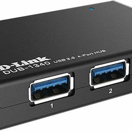 D-Link USB 3.0 Hub 4 Θυρών με σύνδεση USB-A και Εξωτερική Παροχή Ρεύματος