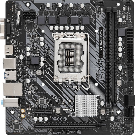 ASRock H610M-HVS/M.2 R2.0 Motherboard Micro ATX με Intel 1700 Socket 90-MXBJJ0-A0UAYZ