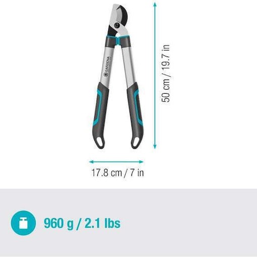 Gardena Astschere Easycut S 50cm Γκρι Τυρκουάζ