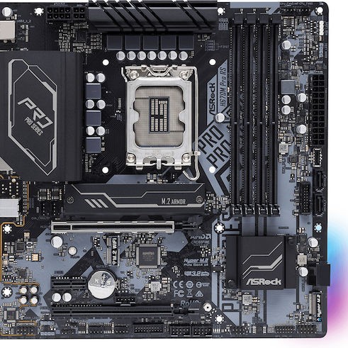 ASRock H670M Pro RS Motherboard Micro ATX με Intel 1700 Socket 90-MXBHK0-A0UAYZ