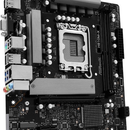 ASRock H810M-X Motherboard Micro ATX με Intel 1851 Socket 90-MXBS4-A0UAYZ