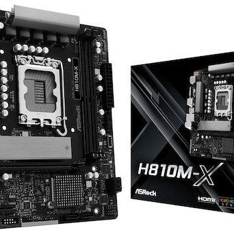 ASRock H810M-X WiFi Motherboard Micro ATX με Intel 1851 Socket 90-MXBS6-A0UAYZ
