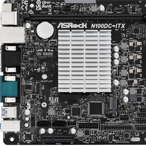 ASRock N100DC-ITX Motherboard Mini ITX με Intel Socket 90-MXBLM0-A0UAYZ