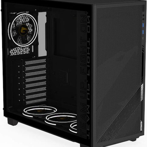 Gigabyte Aorus C400 Glass Midi Tower Κουτί Υπολογιστή με Πλαϊνό Παράθυρο και RGB Φωτισμό Μαύρο