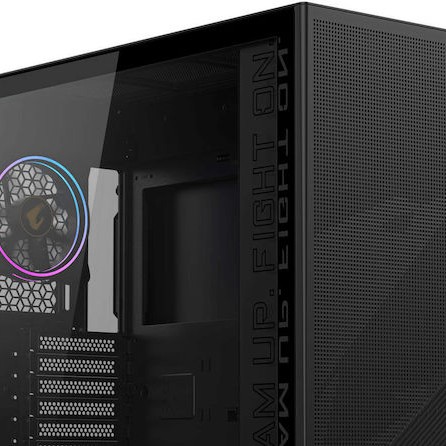 Gigabyte Aorus C400 Glass Midi Tower Κουτί Υπολογιστή με Πλαϊνό Παράθυρο και RGB Φωτισμό Μαύρο