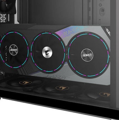 Gigabyte Aorus C400 Glass Midi Tower Κουτί Υπολογιστή με Πλαϊνό Παράθυρο και RGB Φωτισμό Μαύρο