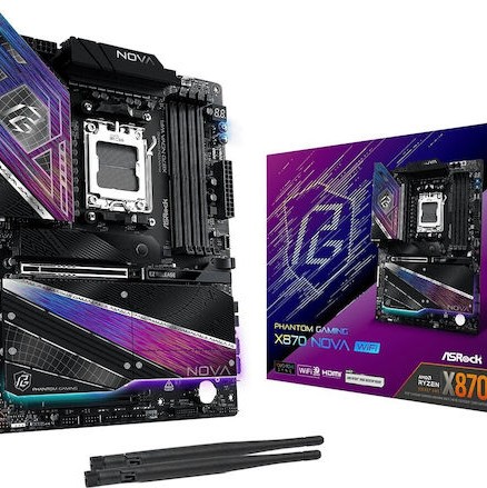 ASRock PG X870 Nova WiFi Motherboard ATX με AMD AM5 Socket 90-MXBT20-A0UAYZ