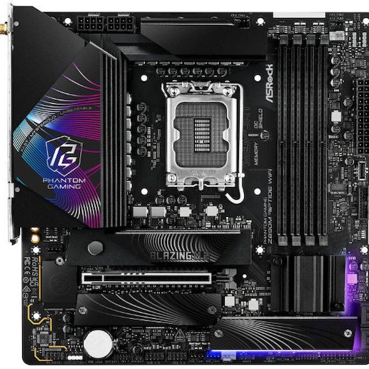 ASRock Phantom Gaming Z890M Riptide WiFi Motherboard Micro ATX με Intel 1851 Socket 90-MXBPK0-A0UAYZ