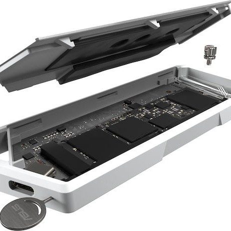 Asus Rog Strix Arion Θήκη για Σκληρό Δίσκο M.2 SATA III NVME με σύνδεση USB 3.2 Type-C σε Λευκό χρώμα