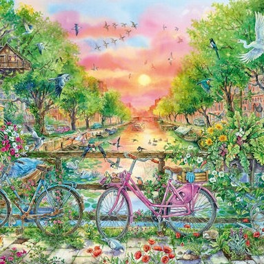 Bicycles Amsterdam Puzzle 2D 1000 Κομμάτια