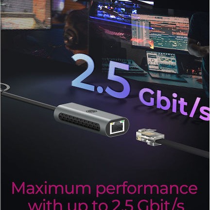 Icy Box IB-LAN301-C3 USB-C Αντάπτορας Δικτύου για Ενσύρματη σύνδεση Ethernet