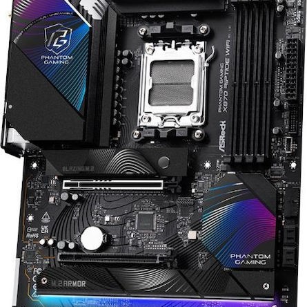 ASRock X870 Phantom Gaming Riptide WiFi Motherboard ATX με AMD AM5 Socket 90-MXBPP0-A0UAYZ
