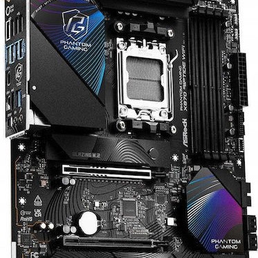 ASRock X870 Phantom Gaming Riptide WiFi Motherboard ATX με AMD AM5 Socket 90-MXBPP0-A0UAYZ