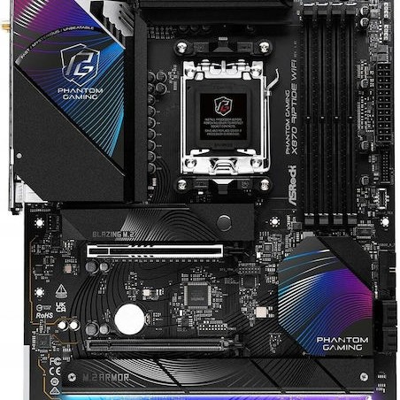 ASRock X870 Phantom Gaming Riptide WiFi Motherboard ATX με AMD AM5 Socket 90-MXBPP0-A0UAYZ