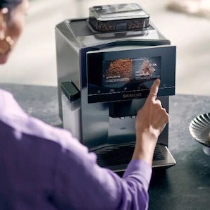 Siemens Eq.900 Αυτόματη Μηχανή Espresso 1500W Πίεσης 19bar για Cappuccino με Μύλο Άλεσης Ασημί