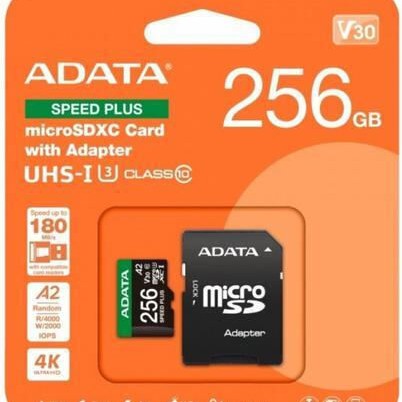 Adata microSDXC 256GB Class 10 U3 V30 A2 UHS-I με αντάπτορα