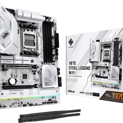 ASRock Steel Legend WiFi X870 Motherboard ATX με AMD AM5 Socket 90-MXBPJ0-A0UAYZ