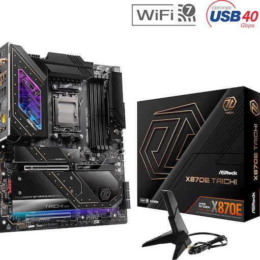 ASRock X870E Taichi Wi-Fi Motherboard Extended ATX με AMD AM5 Socket 90-MXBP90-A0UAYZ
