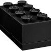 Lego Mini Πλαστικό Παιδικό Δοχείο Φαγητού Μαύρο