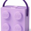 Lego Box Πλαστικό Παιδικό Δοχείο Φαγητού Μωβ 16.56 x 16.5 x 11.7εκ.