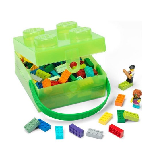 Lego Παιδικό Κουτί Αποθήκευσης από Πλαστικό Πράσινο 16x16x11cm