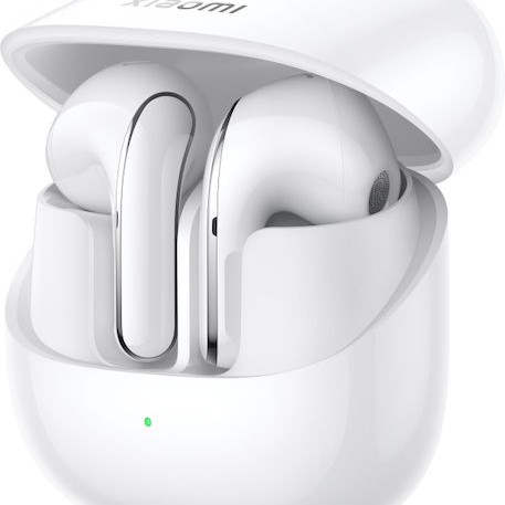 Xiaomi Buds 5 Bluetooth Handsfree Ακουστικά με Αντοχή στον Ιδρώτα και Θήκη Φόρτισης Λευκά