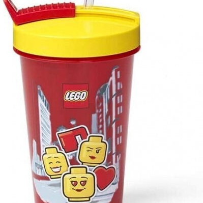 Lego ICONIC GIRL Παιδικό Παγούρι Πλαστικό με Καλαμάκι 500ml