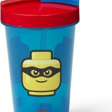 Lego Iconic Classic Παιδικό Παγούρι Θερμός Πλαστικό με Καλαμάκι Διάφανο 500ml