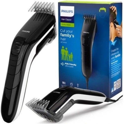 Philips Family Hair Clipper Κουρευτική Μηχανή Ρεύματος Black QC5115/15