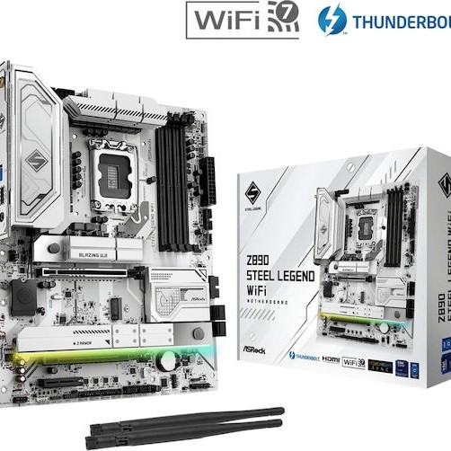 ASRock Z890 Steel Legend WiFi Motherboard ATX με Intel 1851 Socket 90-MXBPF0-A0UAYZ