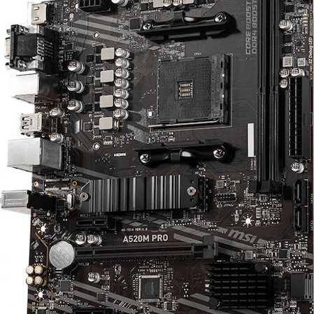 MSI A520M Pro Motherboard Micro ATX με AMD AM4 Socket 7D14-005R