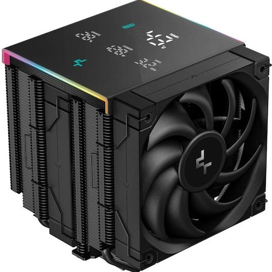Deepcool AK620 Digital PRO Ψύκτρα Επεξεργαστή Διπλού Ανεμιστήρα για Socket AM4/AM5/1200/115x/1700 με ARGB Φωτισμό