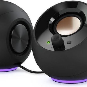 Creative Pebble SE USB-C Ηχεία Υπολογιστή 2.0 με RGB Φωτισμό και Ισχύ 4.4W σε Μαύρο Χρώμα