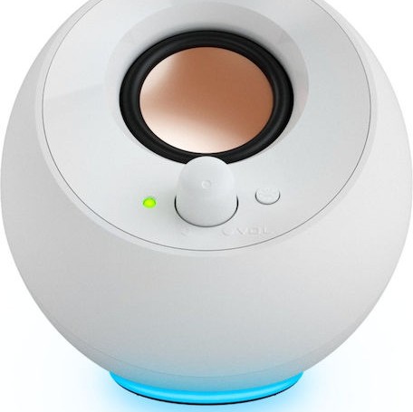 Creative Pebble SE USB-C Ηχεία Υπολογιστή 2.0 με RGB Φωτισμό και Ισχύ 4.4W σε Λευκό Χρώμα