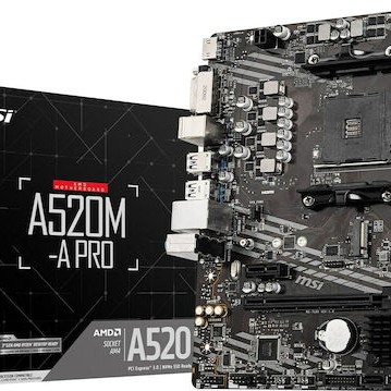 MSI A520M-A PRO Motherboard Micro ATX με AMD AM4 Socket 7C96-001R