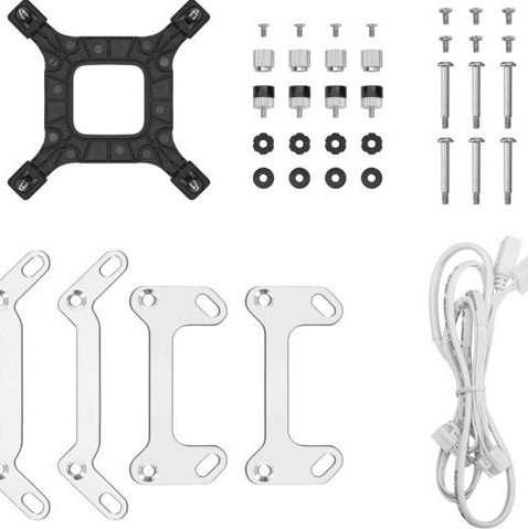 Deepcool LT240 Υδρόψυξη Επεξεργαστή Διπλού Ανεμιστήρα 120mm για Socket AM4/AM5/1700/1200/115x με ARGB Φωτισμό Λευκή